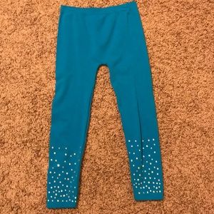 Blue leggings with Holographic Dots